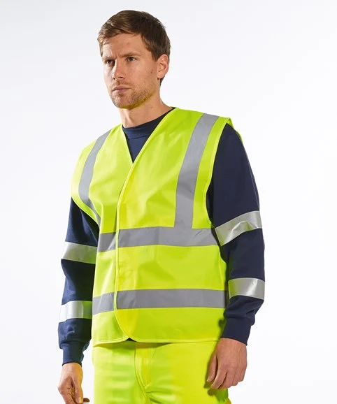 [C470] Hi-vis two-band-and-brace vest (C470) (XS)